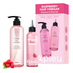 A’PIEU Raspberry Vinegar Shampoo bottle for scalp clarification and fresh hair.