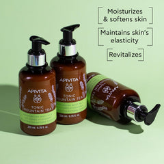 Apivita Mountain Tea Body Milk texture spreads easily for quick hydration.