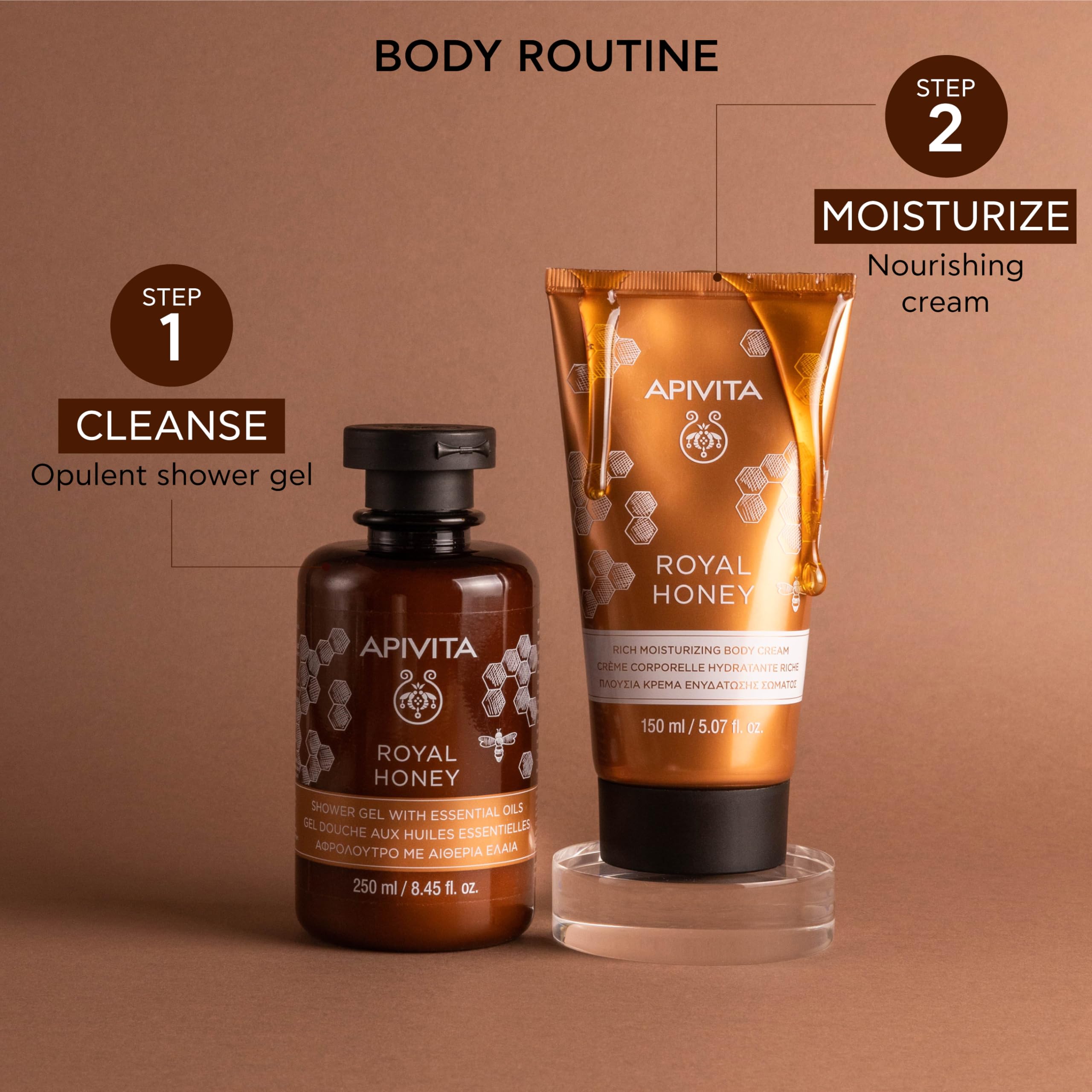 Apivita Royal Honey packaging-jar showcases premium body cream