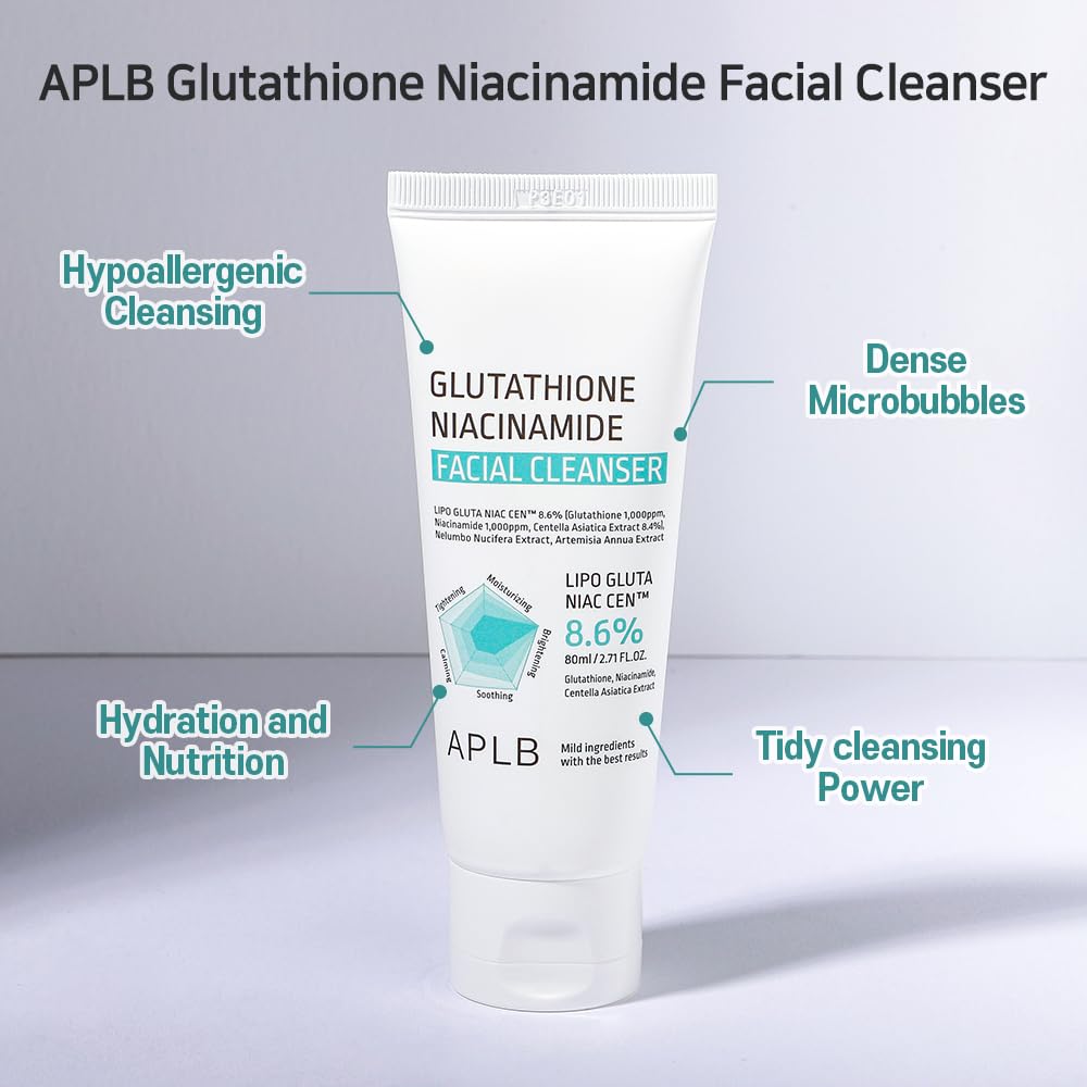 APLB cleanser foaming action illustrates a gentle cleanse during morning routine.