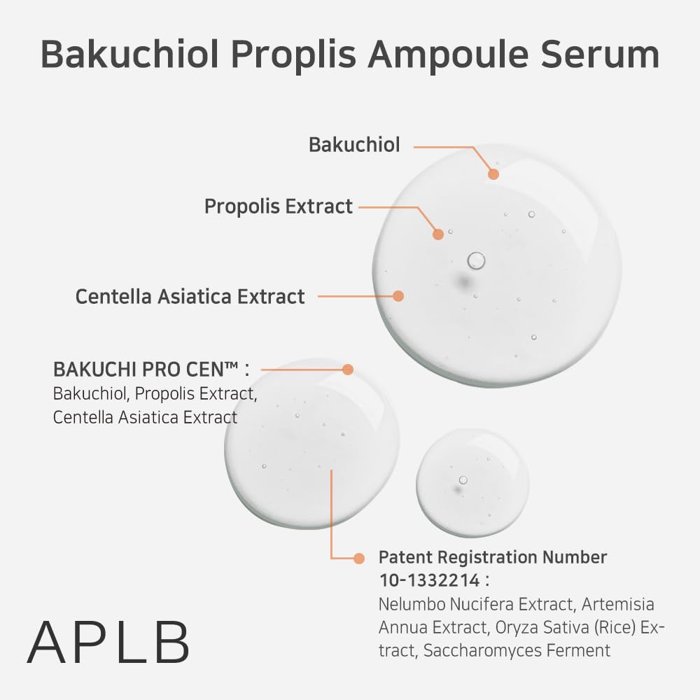 APLB Bakuchi Propolis Ampoule Serum texture swatch on skin