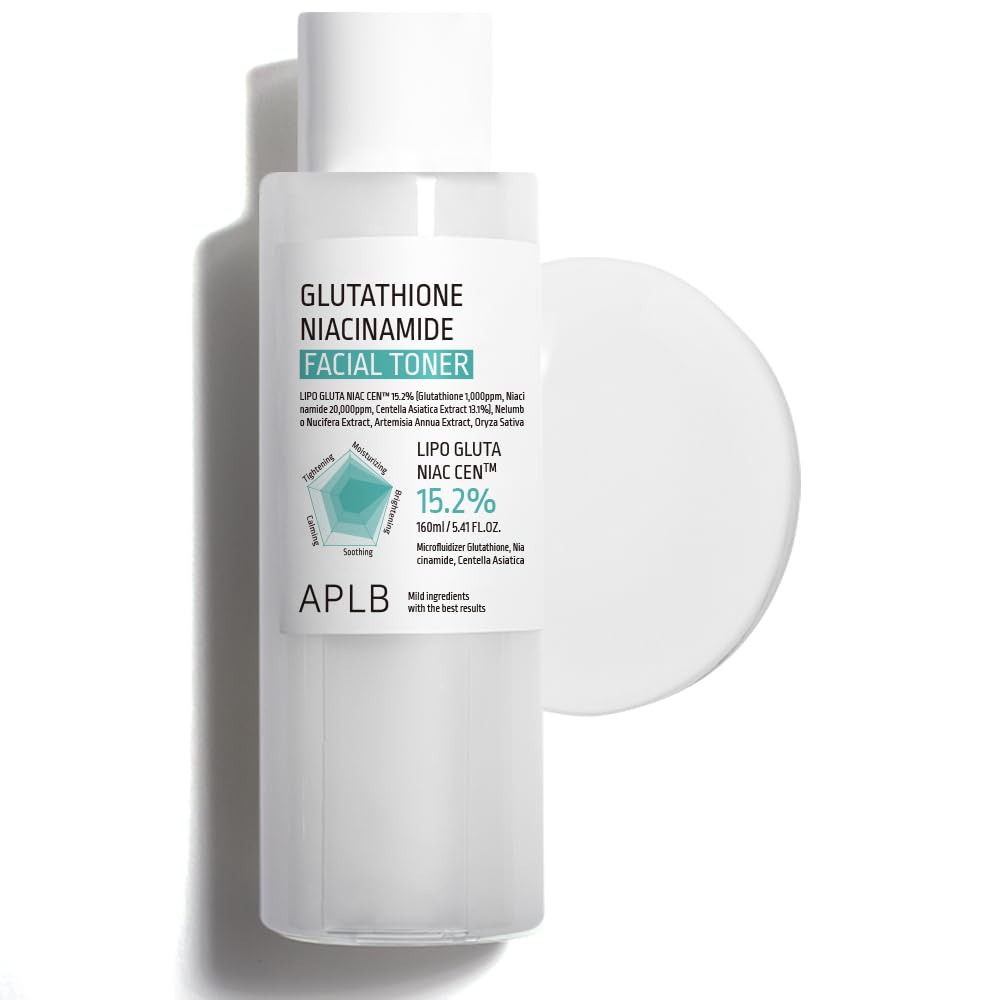 APLB Glutathione Niacinamide Facial Toner bottle shown for hydrating, gentle skin refinement.