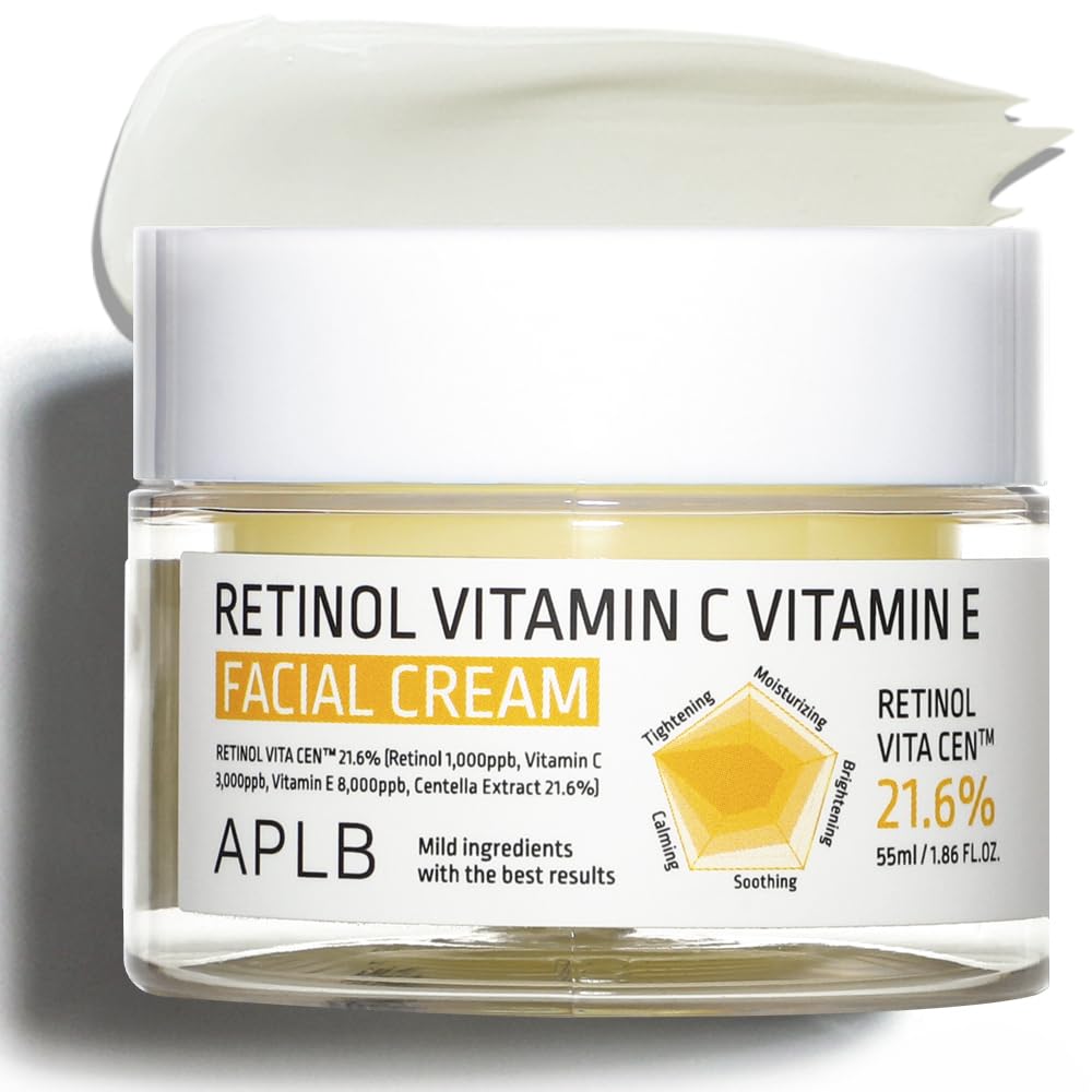 APLB Retinol Vitamin C Cream bottle front showing premium packaging for radiant skin