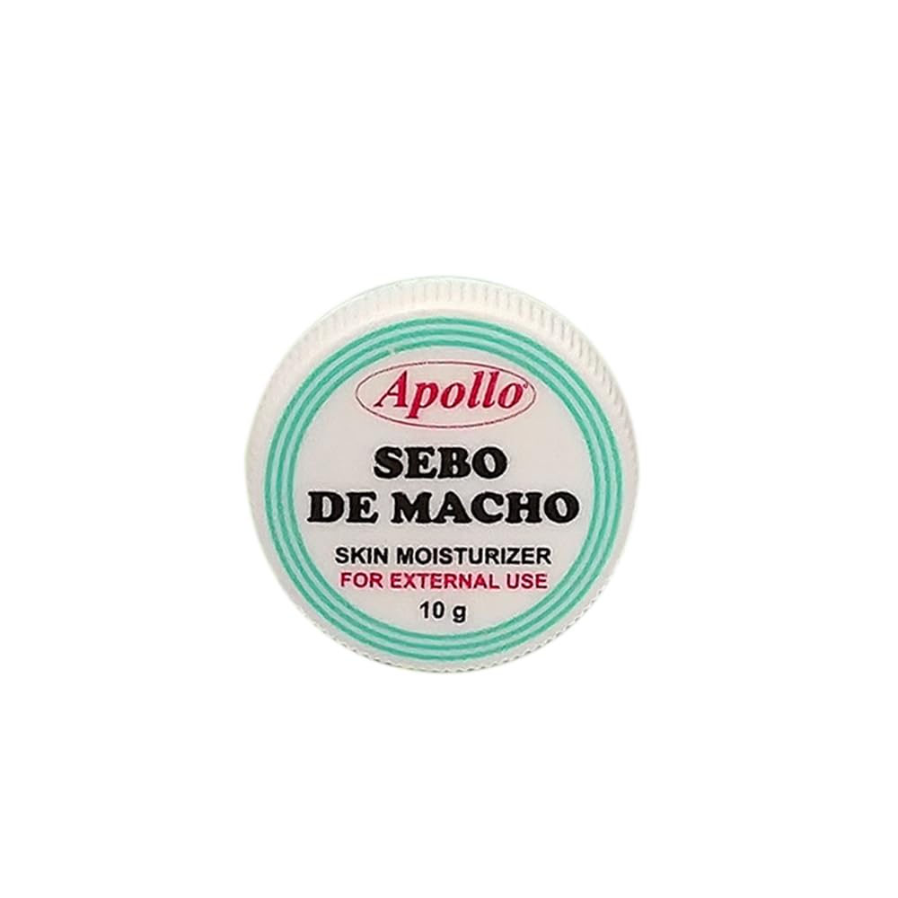 Apollo Sebo de Macho packaging with creamy texture suitable as a moisturizer base.