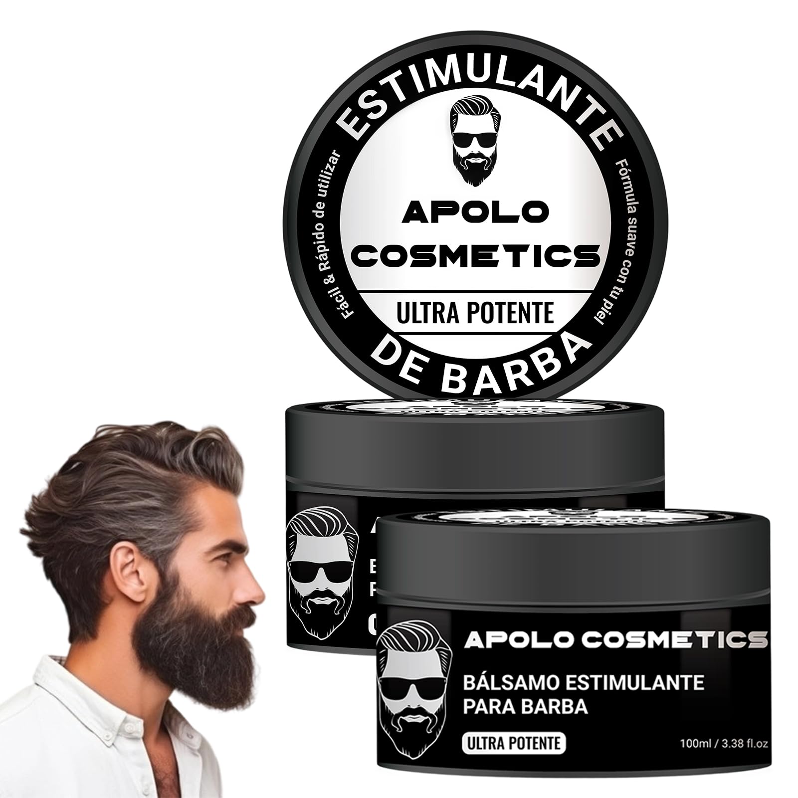 Apolo Cosmetics beard balm 2pcs pack helps effortless styling and control.