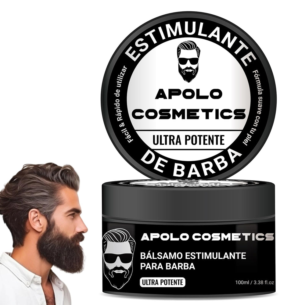 Apolo Cosmetics beard-stimulating-balm-jar provides smooth, non-greasy hold for all-day grooming.