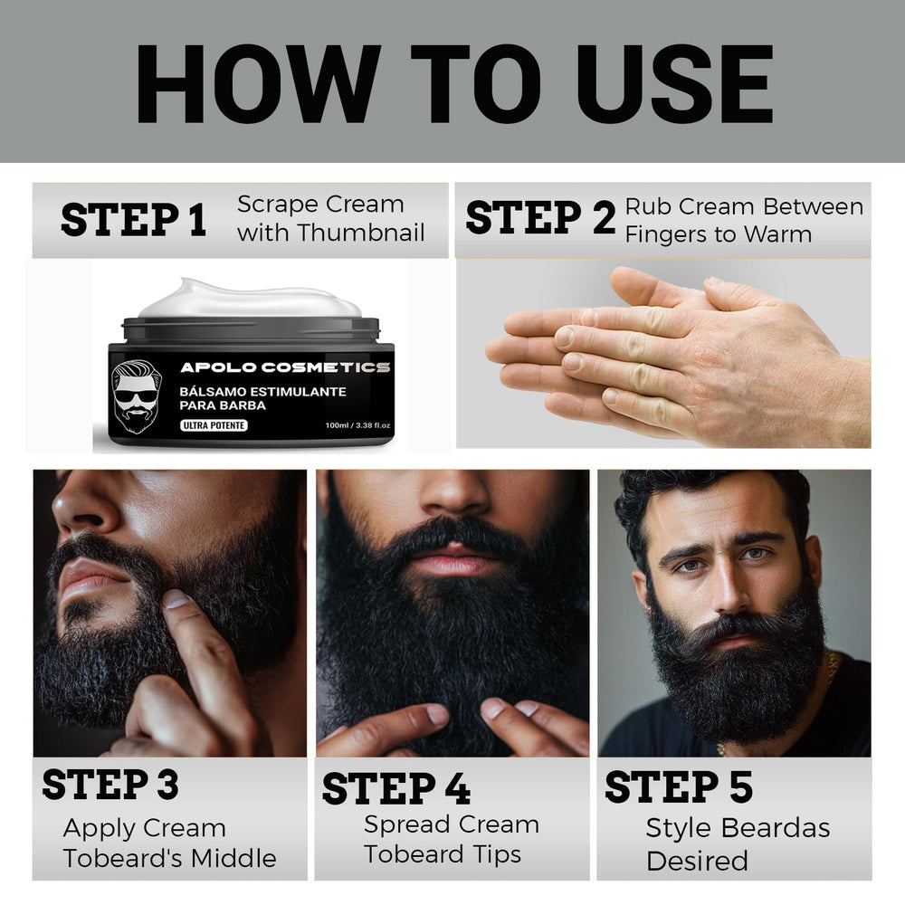 Apolo Cosmetics stronger-beard-look suggests a fuller appearance with regular use.