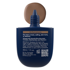 APOSTLE Reclaim tinted moisturizer swatch showing buildable coverage.