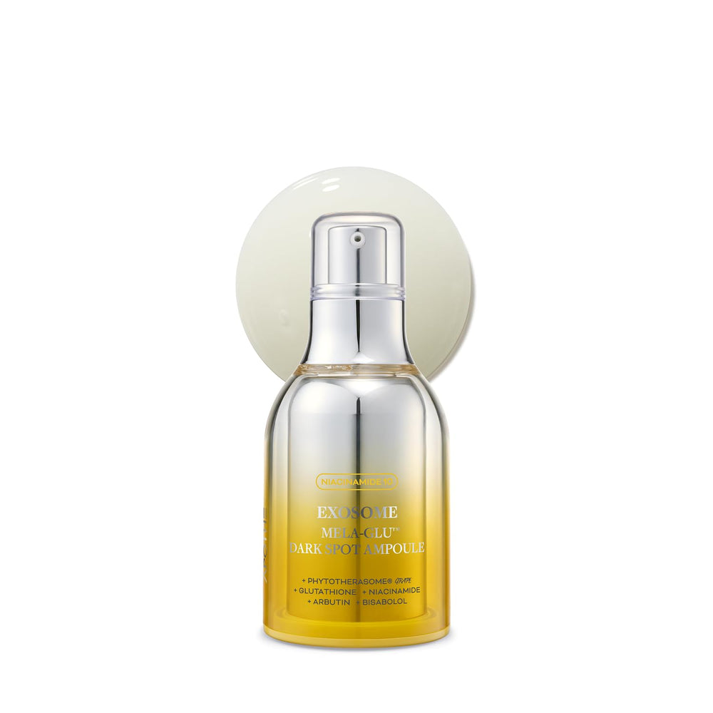 APOTHE Exosome Mela-Glu dark-spot ampoule bottle highlighting brightening potential