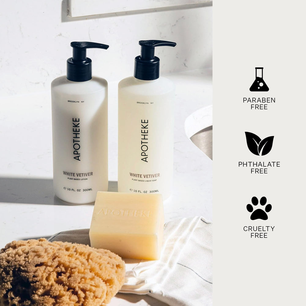 APOTHEKE label highlights paraben-free cruelty-free skincare