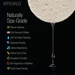 Appearus sponges expand with water for spa-grade soft exfoliation.