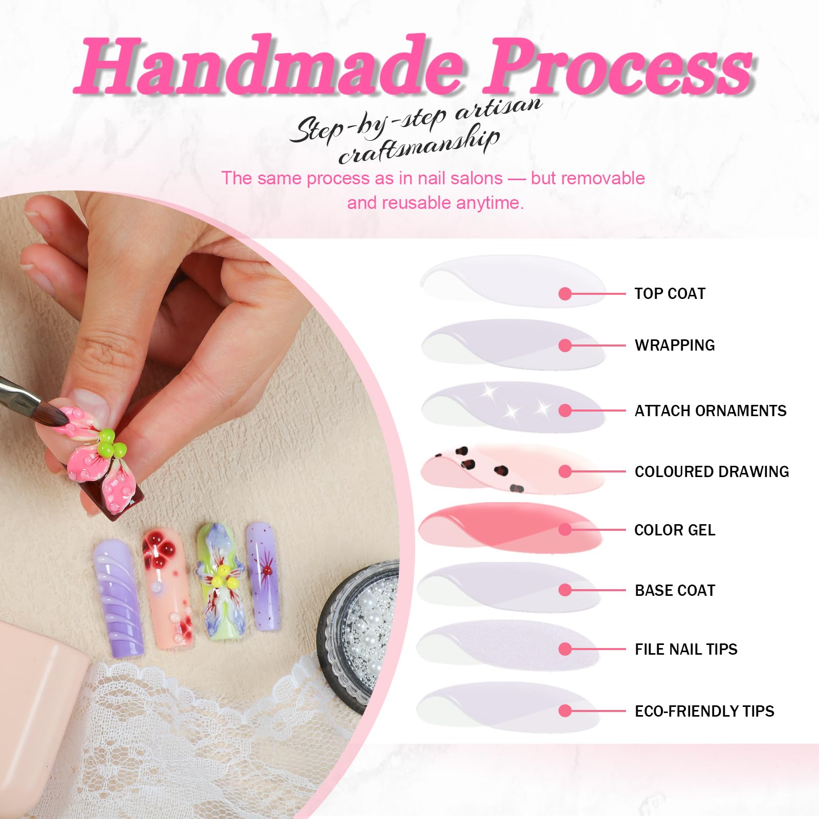 Appife quick-apply nails for at-home manicure in minutes.