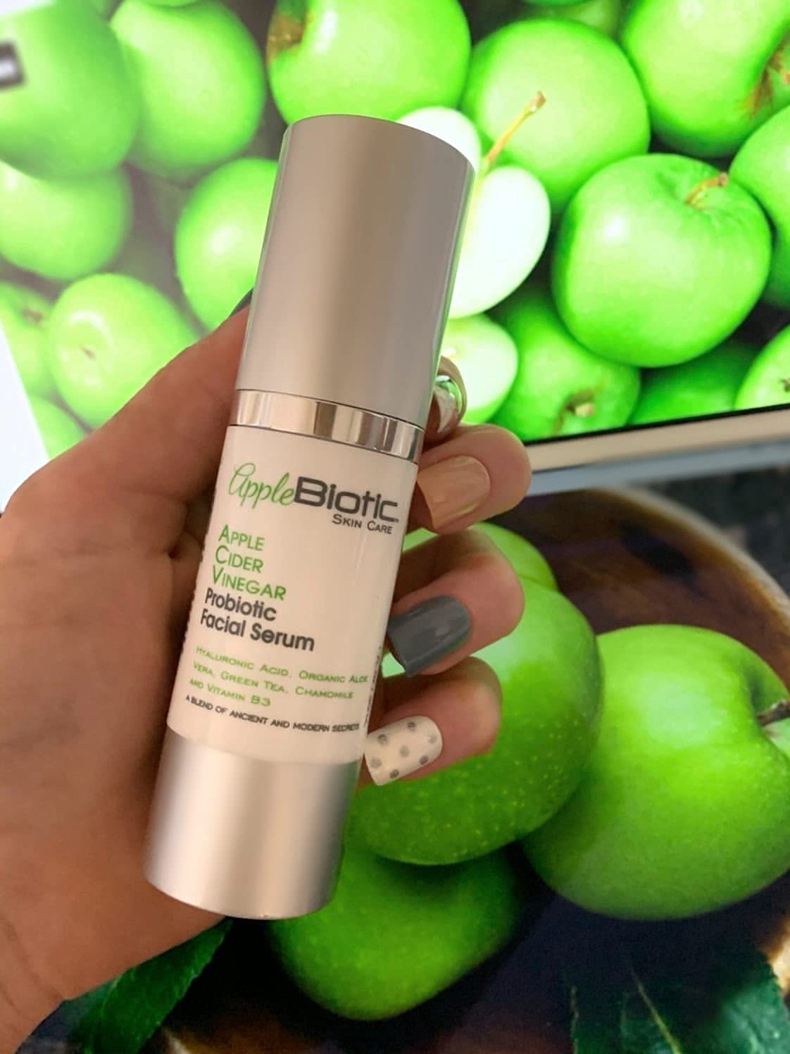 AppleBiotic Day Night Use scene shows primer and serum versatility.