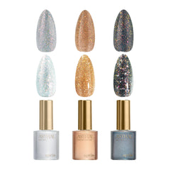 APRÉS Astral Flash Glitter bottle for bold color with a smooth, even finish