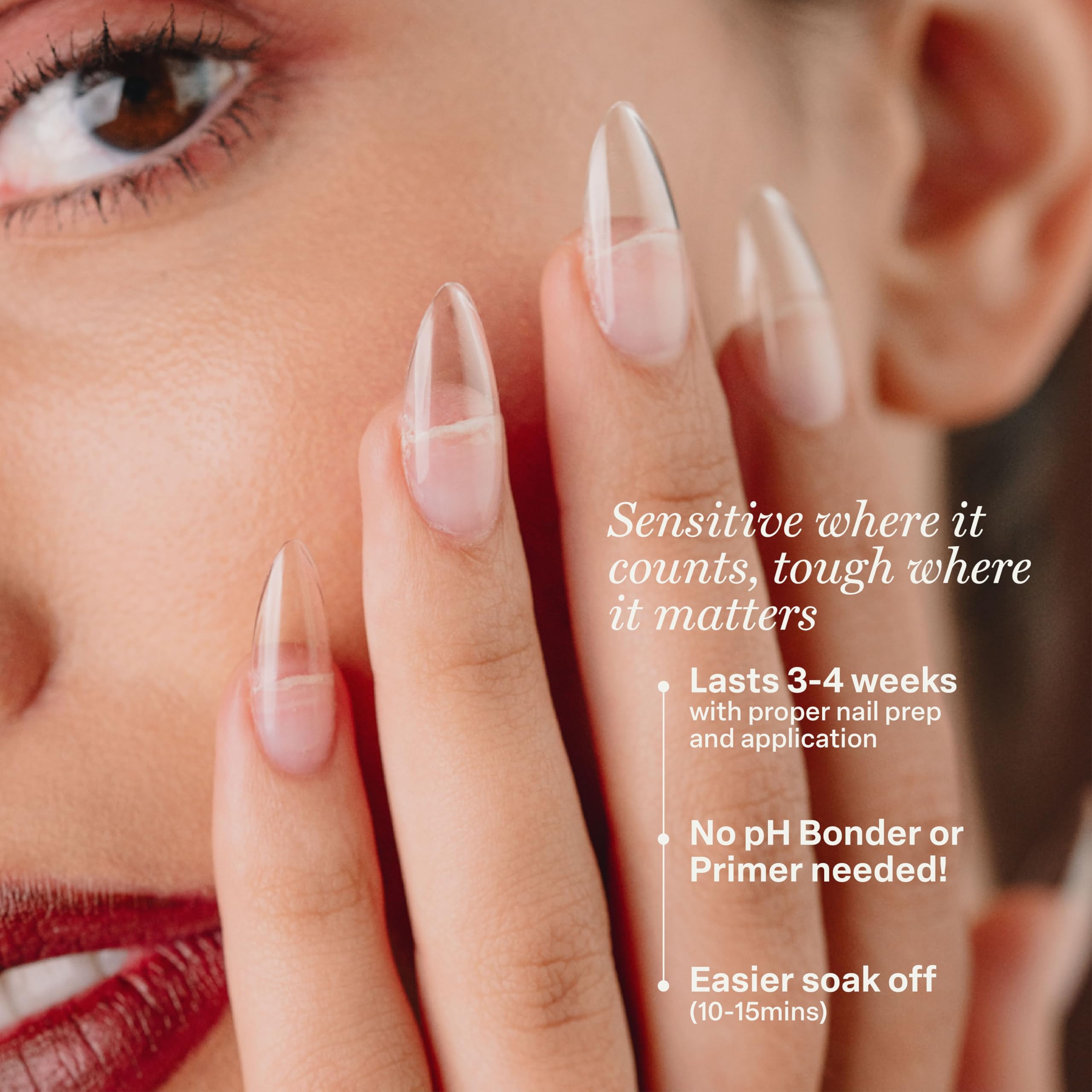 APRÉS Extend Gel Sensitive vegan cruelty-free branding appeals to ethical care.