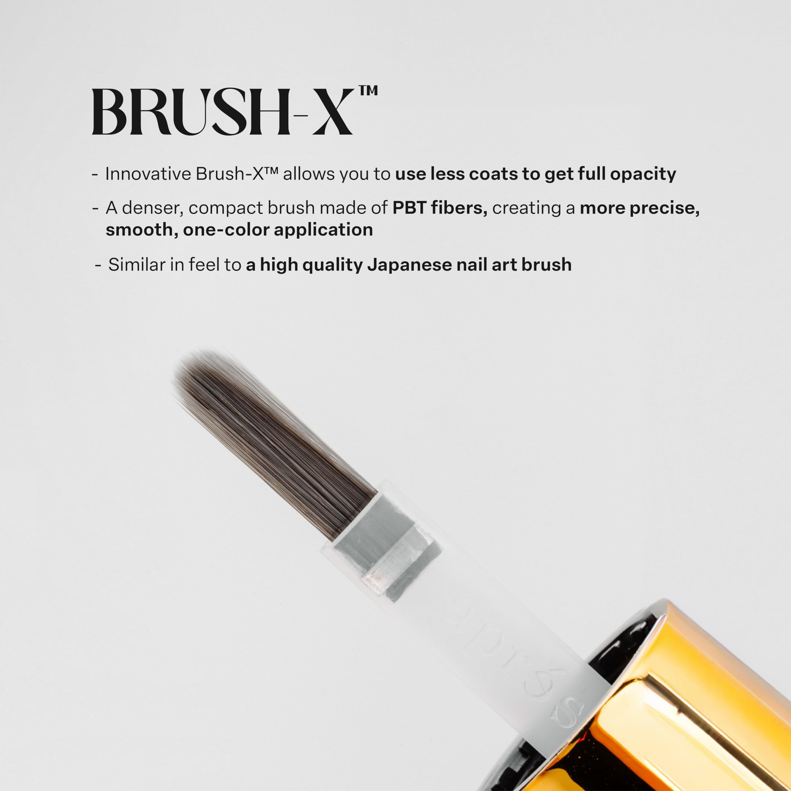 APRÉS Gel Couleur application demonstrates smooth, even layers for a flawless finish