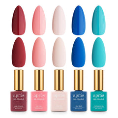 APRÉS Gel Couleur bottle close-up showing rich pigment for precise color blocks