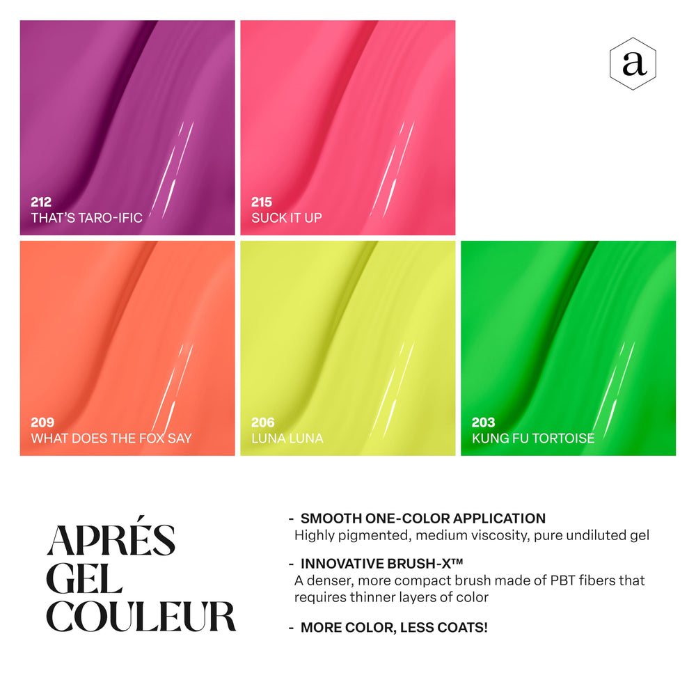 APRÉS Gel Couleur swatch demonstrates high opacity with clean finish