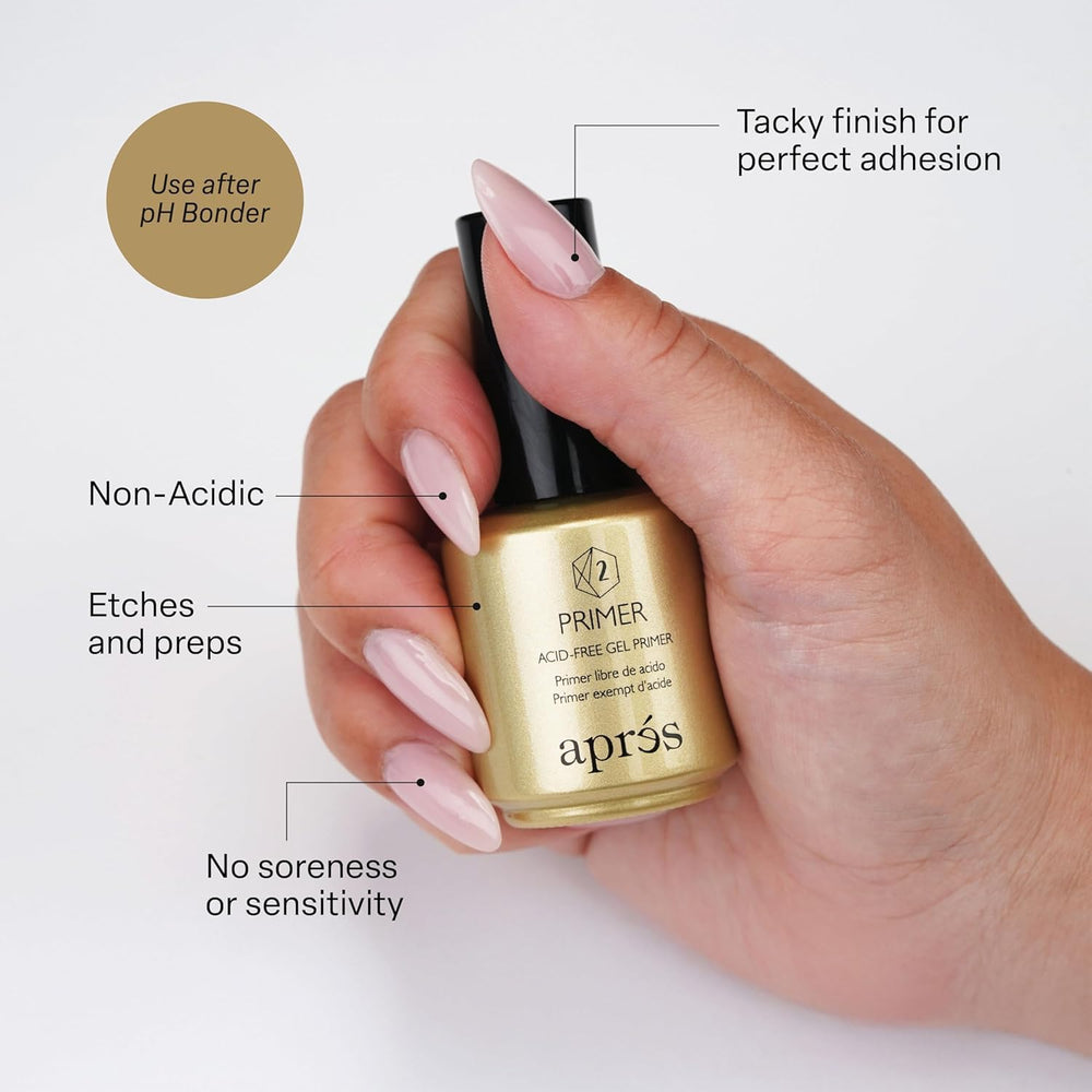 APRES Gel-X extensions on natural nail show elegant length and secure bond.