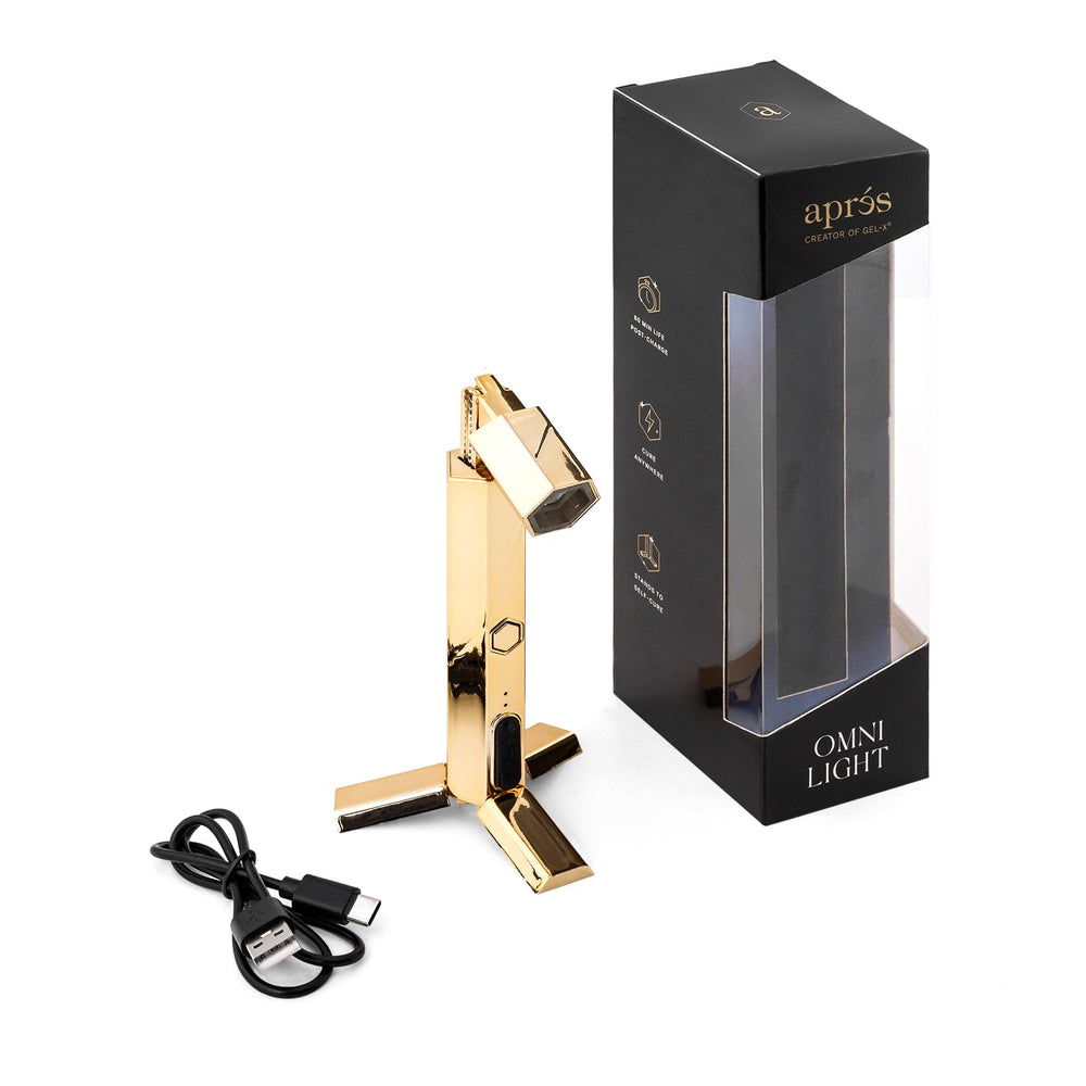 APRÉS Omni Light with extendable head for precise gel curing.