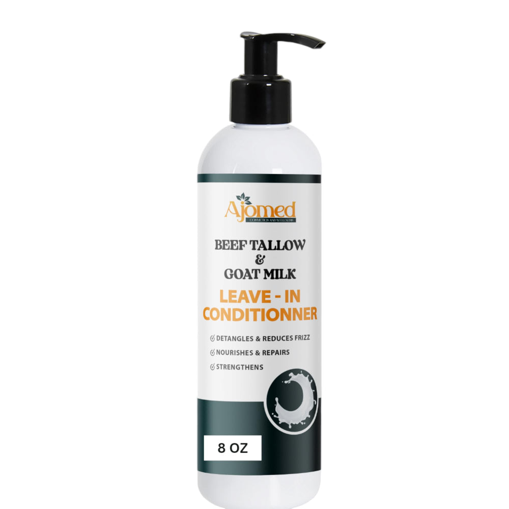 Après-shampoing suif boeuf lait chèvre, bouteille prête pour démêlage et hydratation.