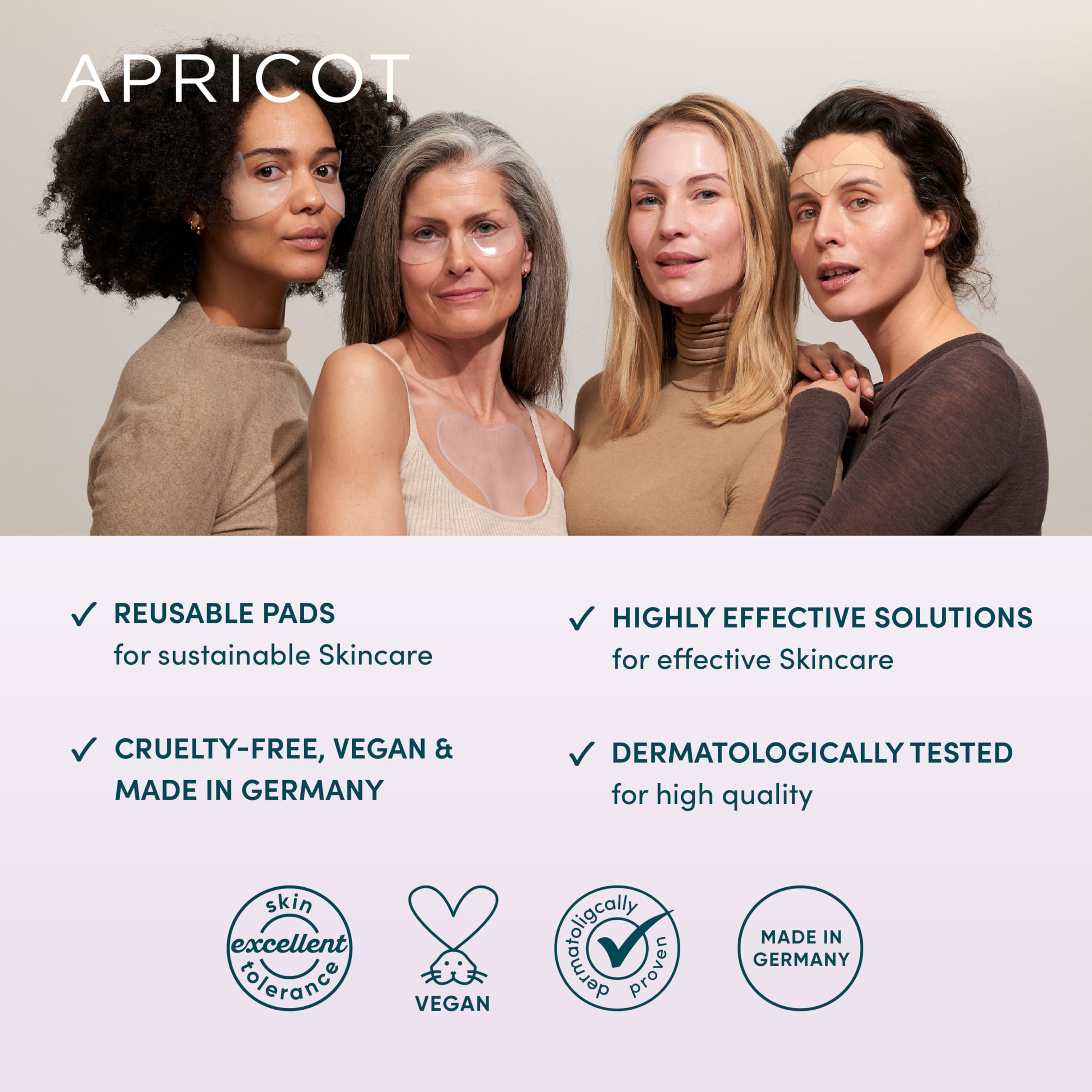 APRICOT dermatologically tested chest pad for sensitive skin comfort