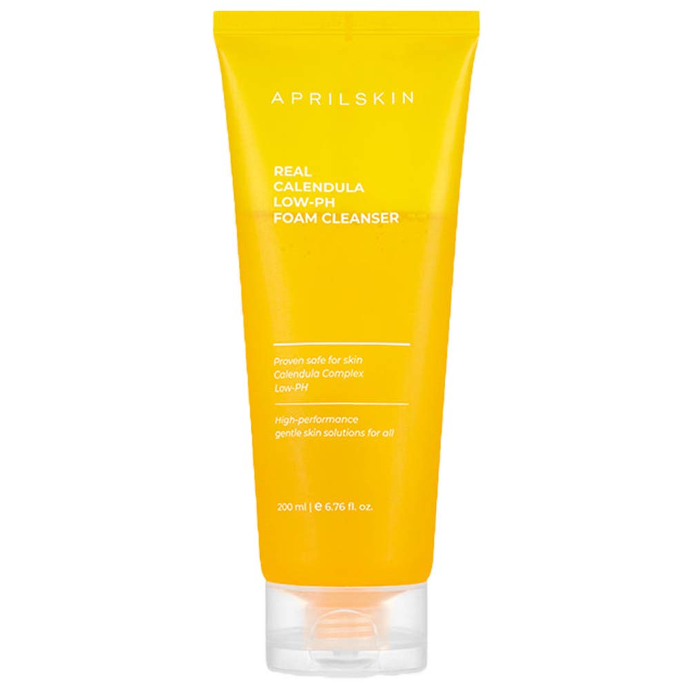 APRILSKIN Calendula Low pH Gel Cleanser bottle front, gentle daily cleanse.