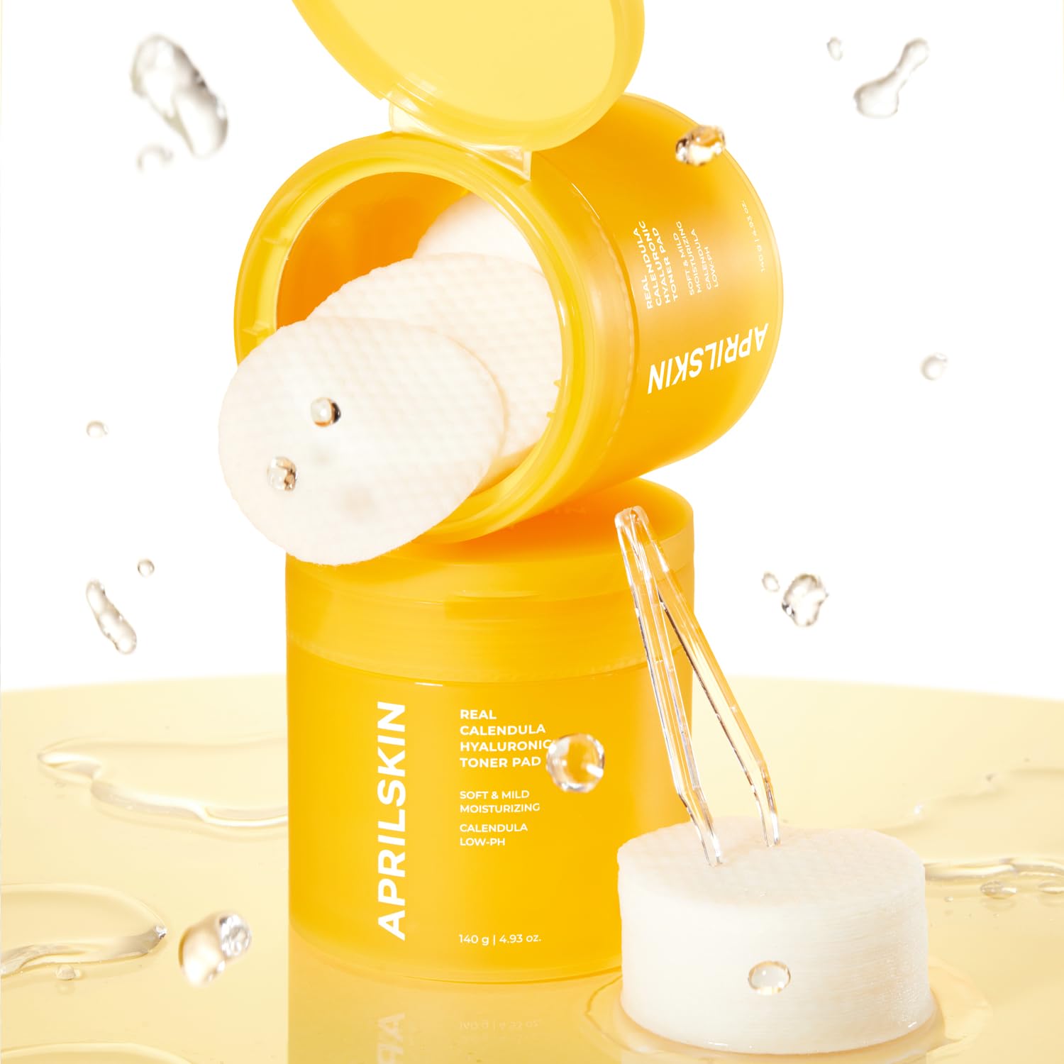 APRILSKIN Calendula PHA Hyaluronic Toner Pads included in routine for gentle exfoliation.