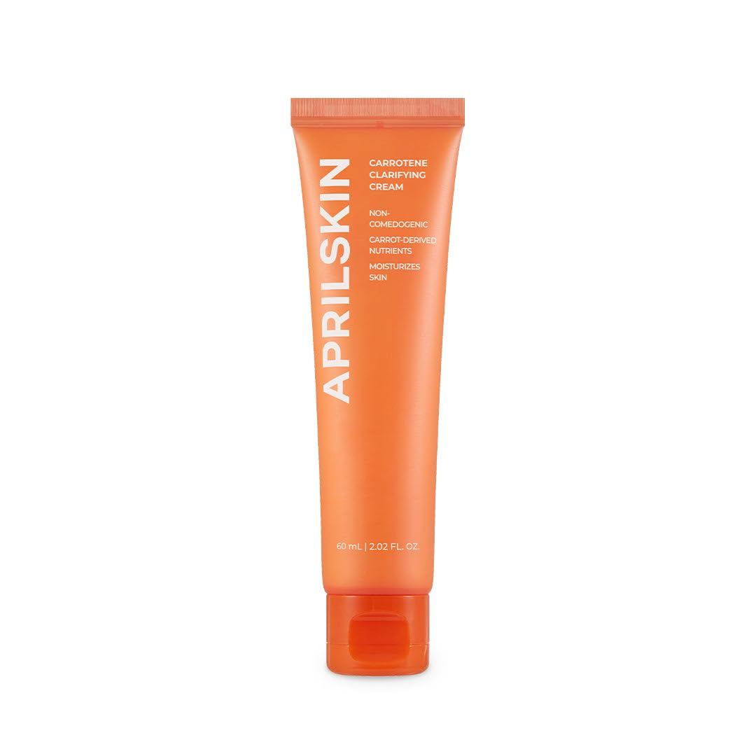 APRILSKIN Carrotene Clarifying Cream jar close-up showing rich texture for oily skin