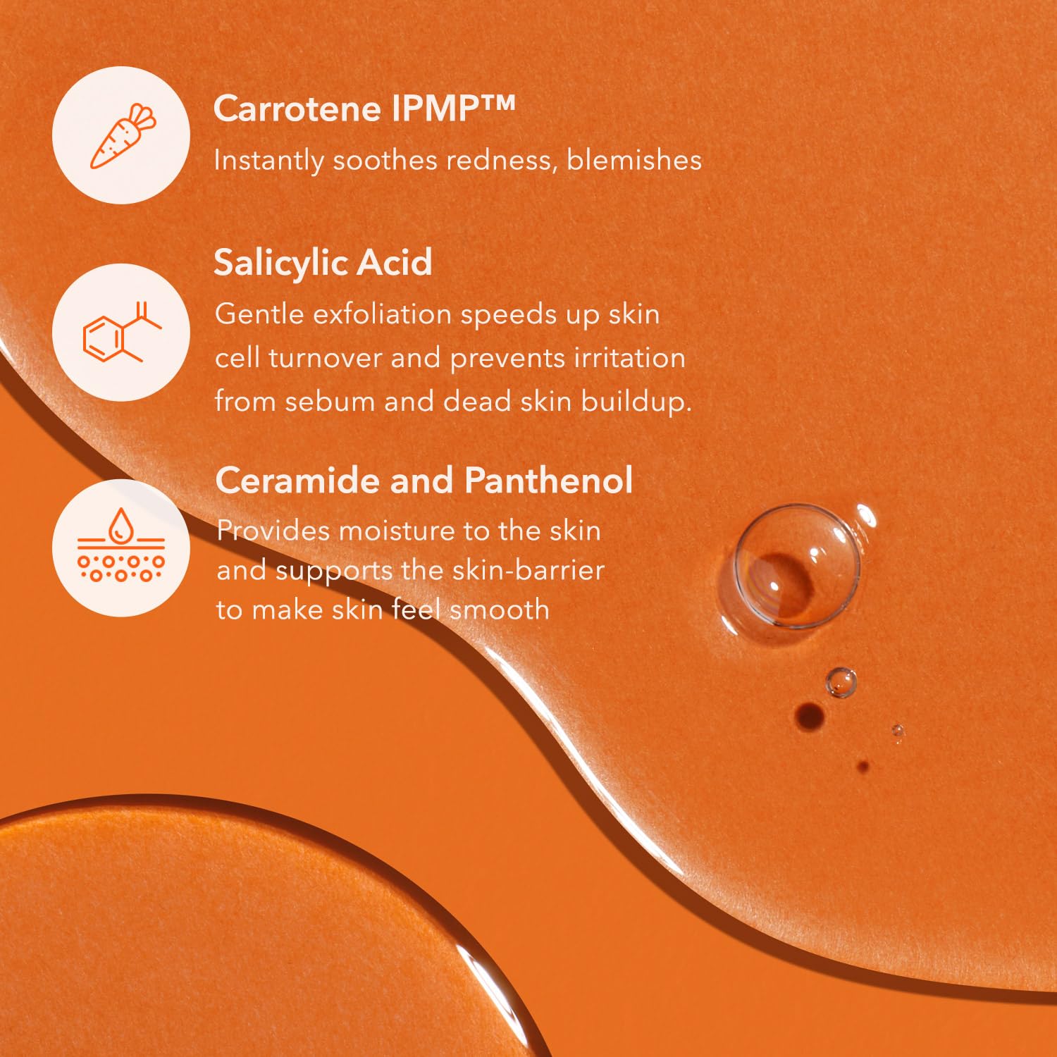 APRILSKIN Carrotene IPMP exfoliating body wash ceramide hydration keeps skin soft after washing.