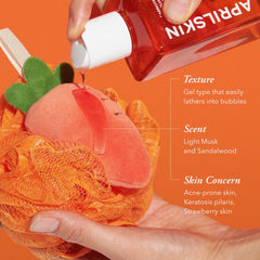 APRILSKIN Carrotene IPMP exfoliating body wash foamy lather helps clear rough patches with regular use.