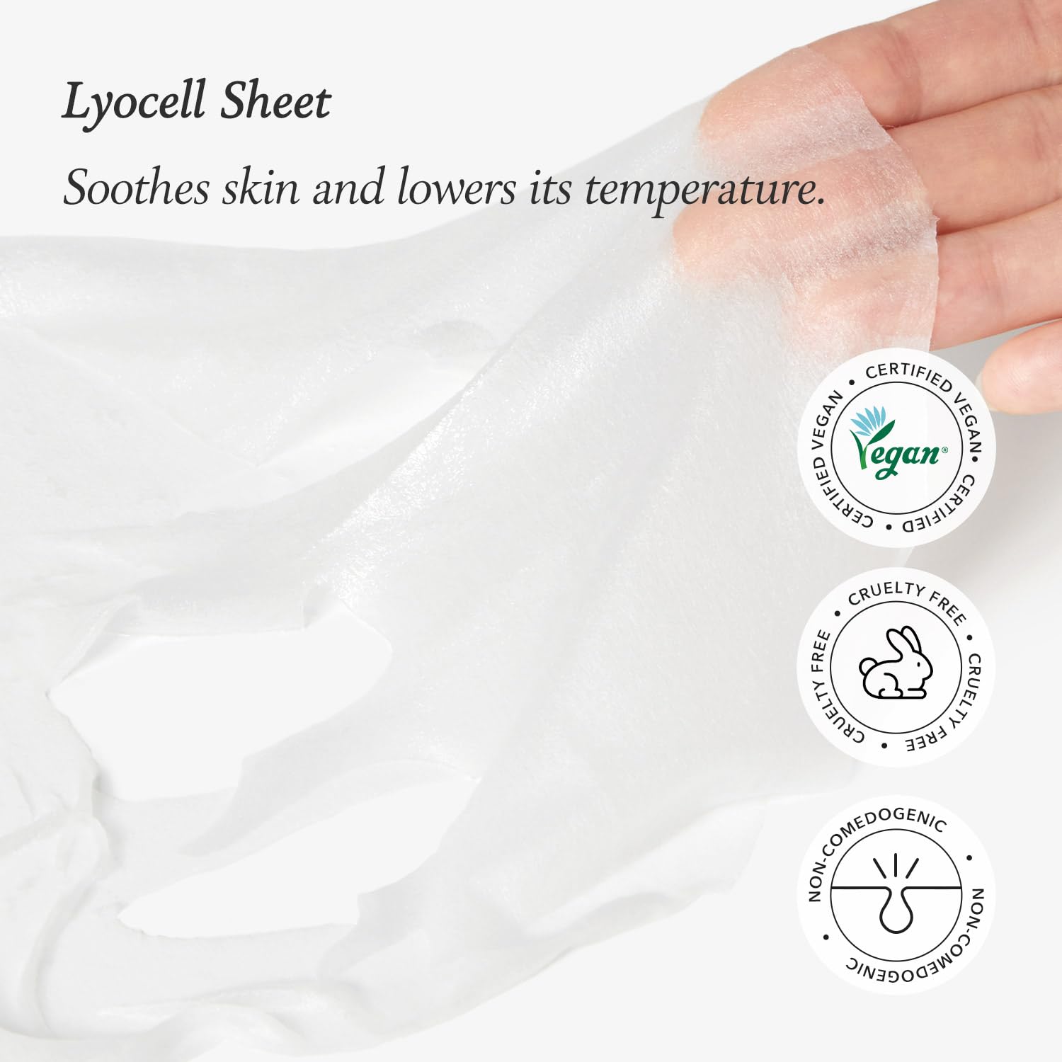 APRILSKIN Carrotene IPMP sheet mask closeup texture highlighting breathable material