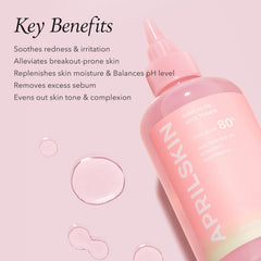 APRILSKIN Pink Aloe Vita Toner liquid texture appears weightless and refreshing on skin.