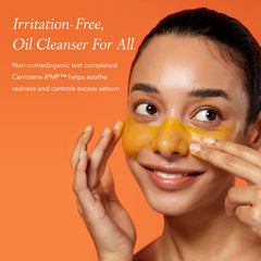 APRILSKIN Sunscreen-dissolving action demonstrates gentle cleansing with oil balance.