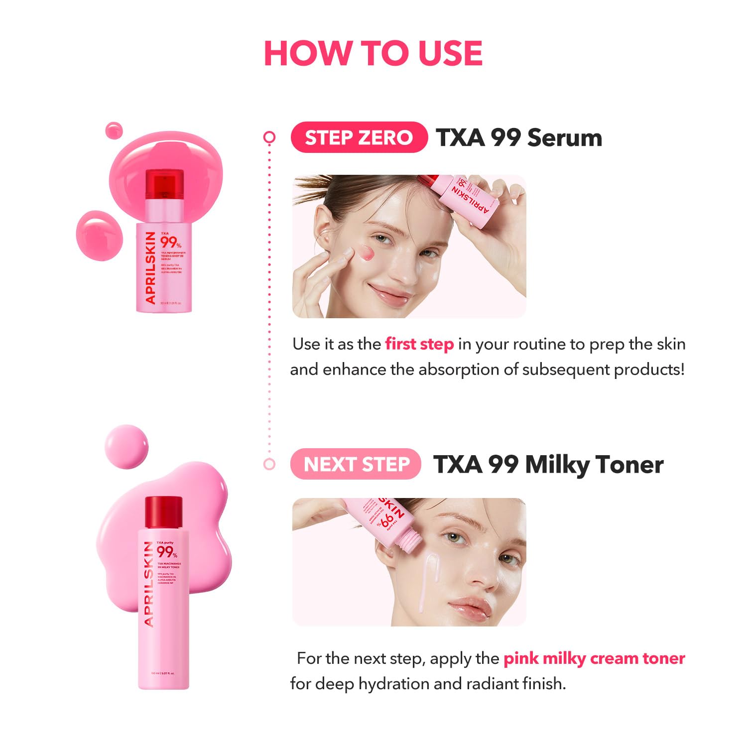 APRILSKIN Tingling sensation after application indicating active ingredient absorption