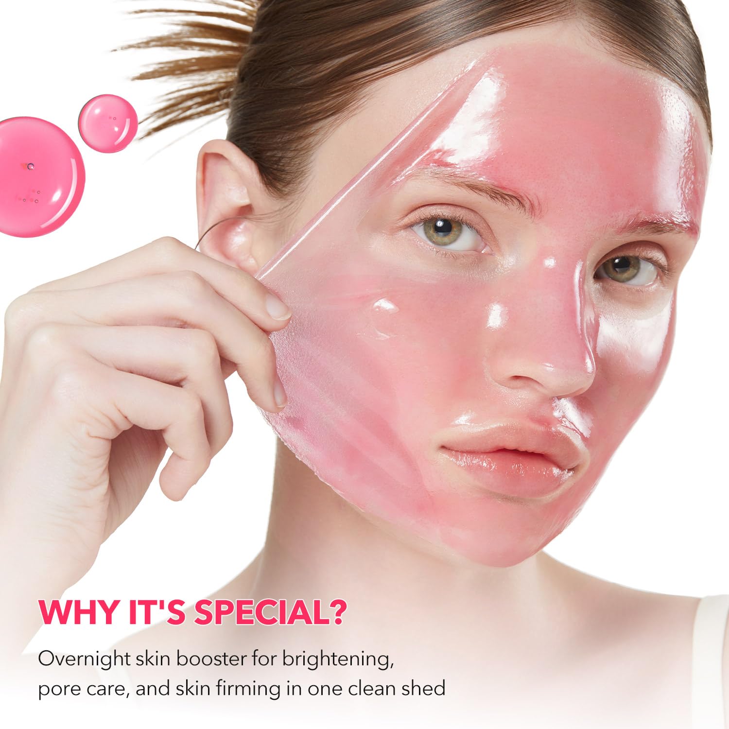 APRILSKIN TXA Niacinamide 99 applying mask for overnight care