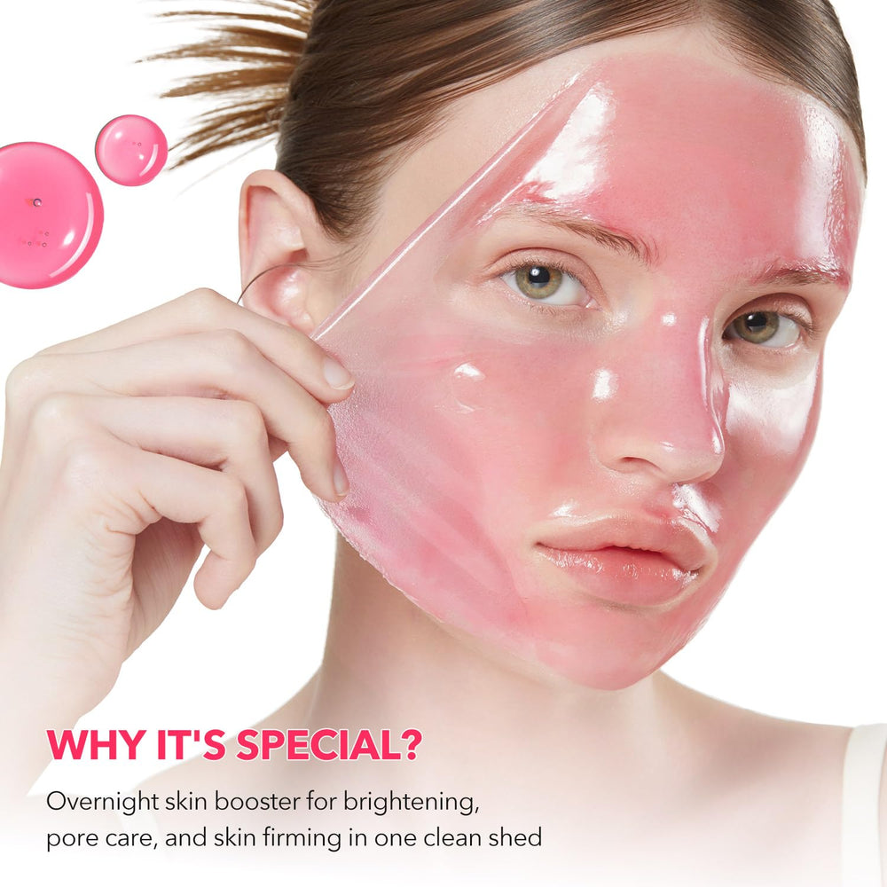 APRILSKIN TXA Niacinamide 99 applying mask for overnight care