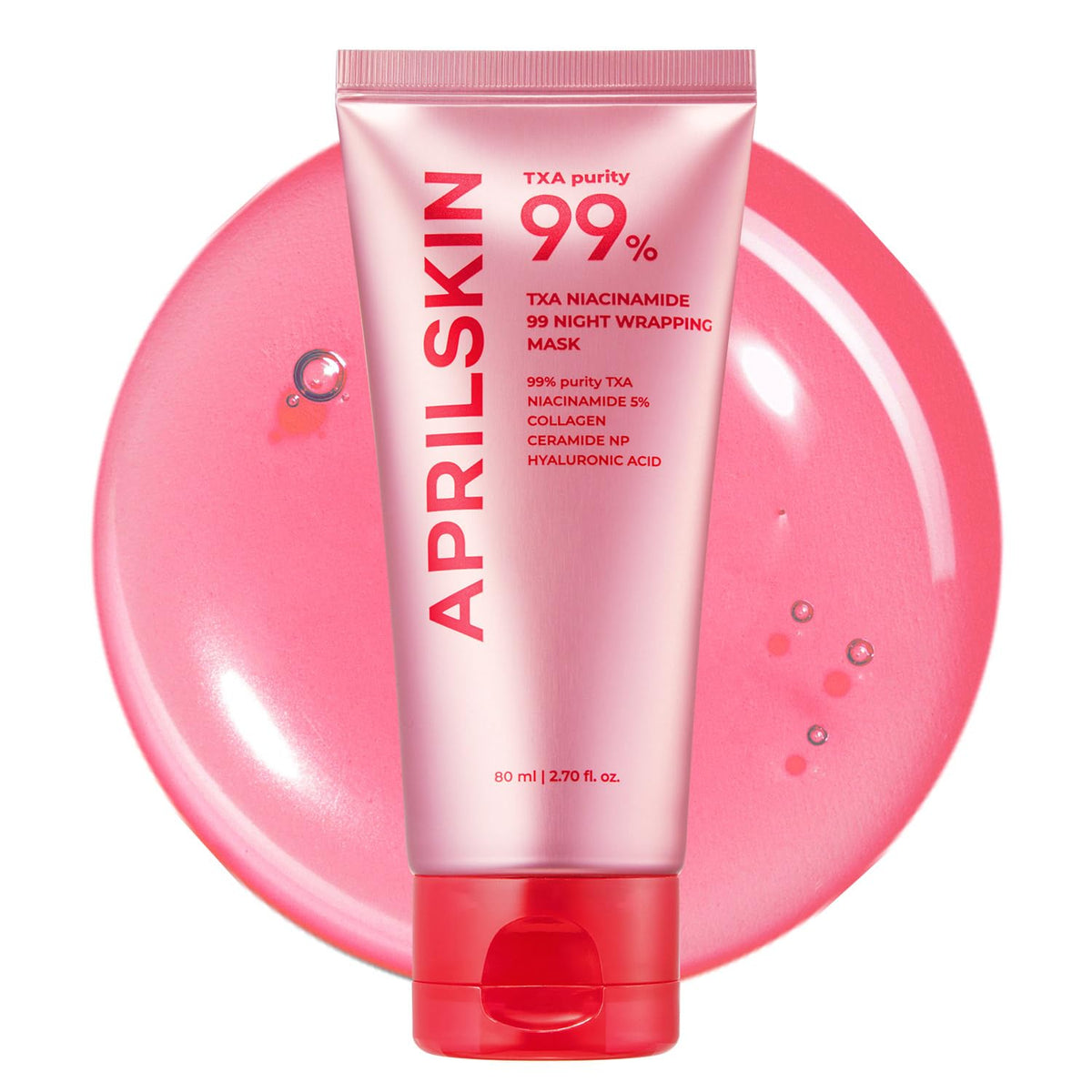 APRILSKIN TXA Niacinamide 99 Overnight Wrapping Mask packaging signals premium toning care