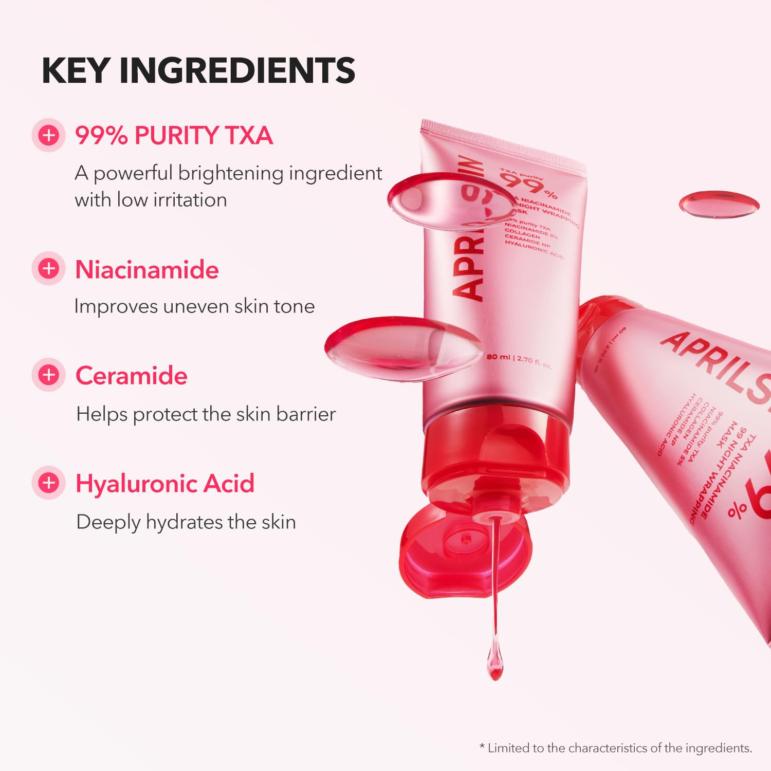 APRILSKIN TXA Niacinamide 99 peel-off reveals morning glow