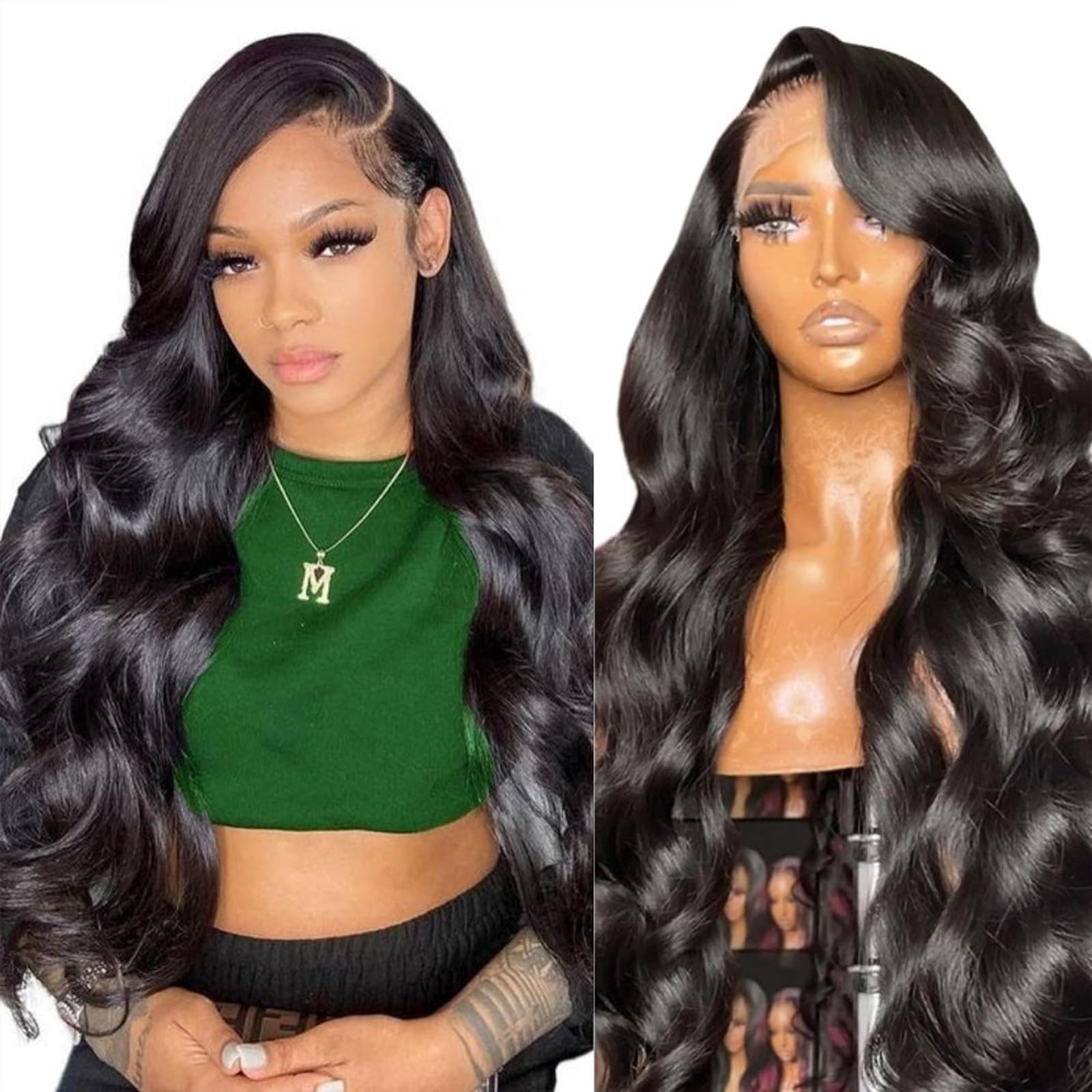 Aptatuse body wave lace front wig 26inch blends naturally with your hairline.