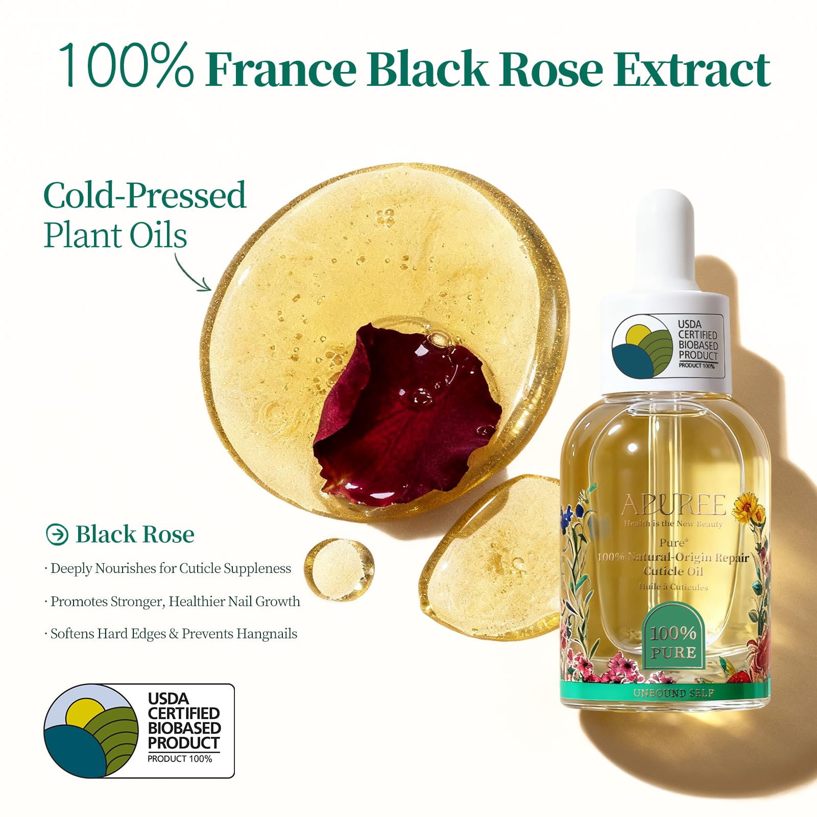 APUREE vegan USDA-certified cuticle oil for daily nail care