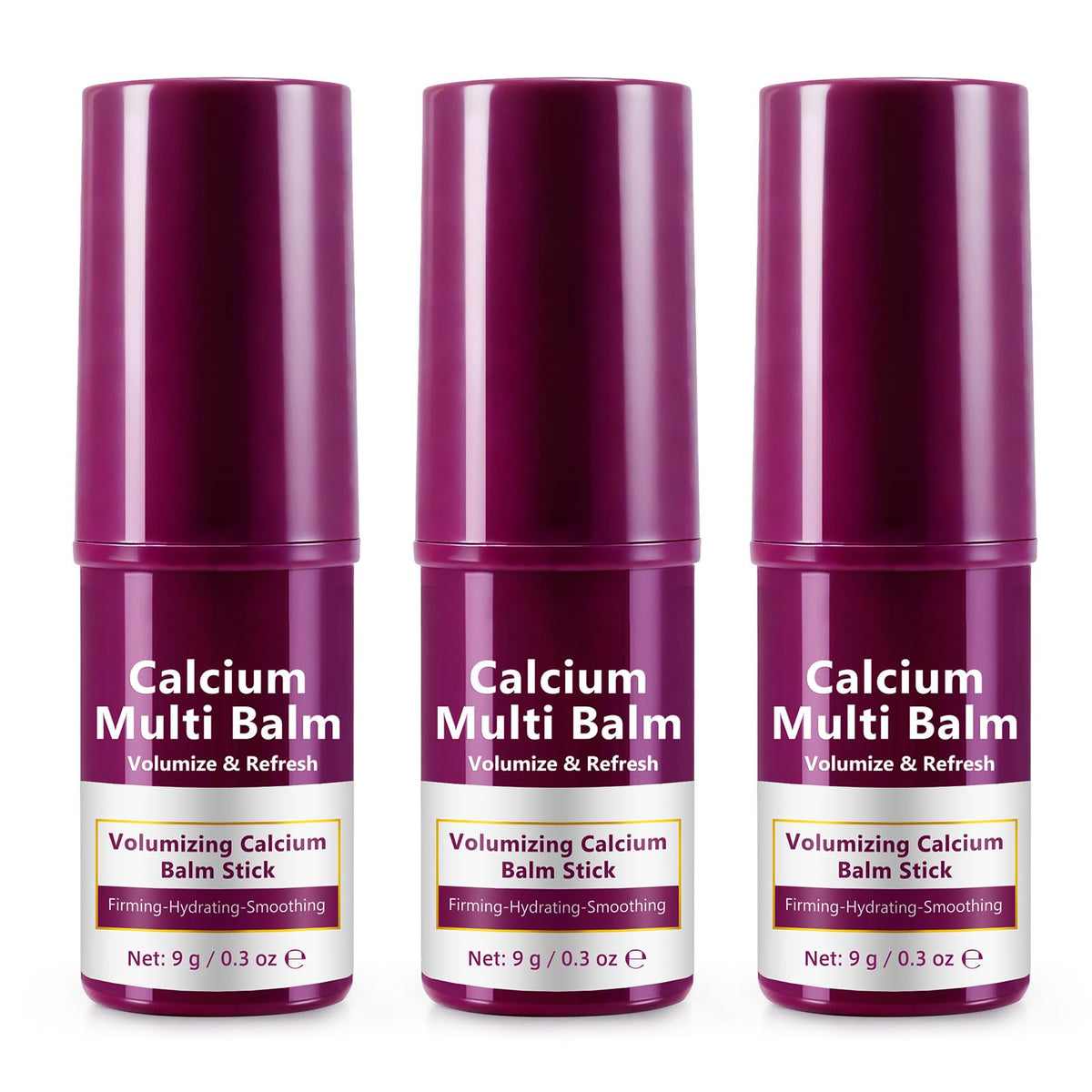 APUUFYQC Calcium Multi Balm Stick 3Pack close-up shows creamy texture for hydration