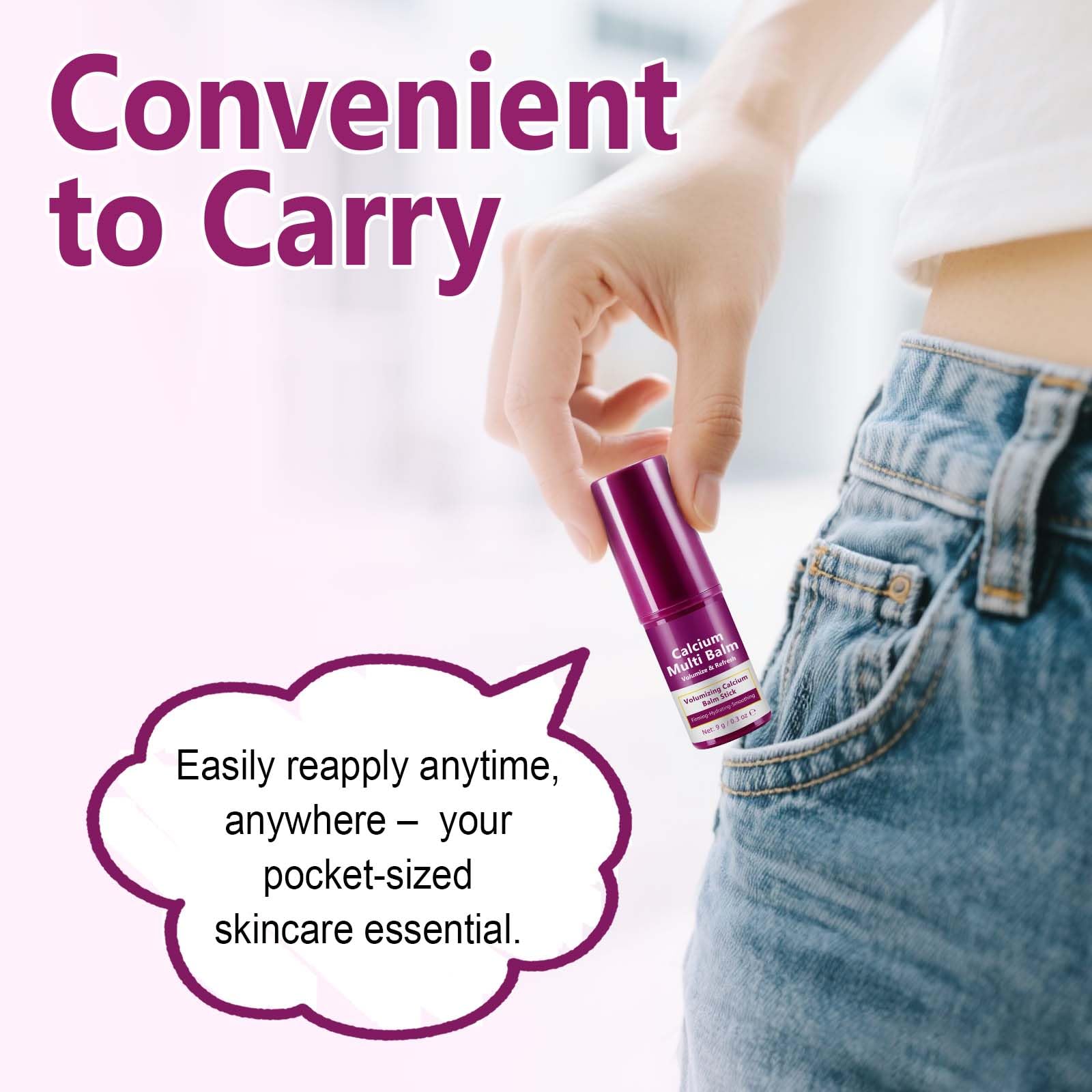 APUUFYQC Calcium Multi Balm Stick compact packaging for travel use