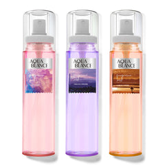 Aqua Blance body spray bottle with sleek design for everyday fragrance.