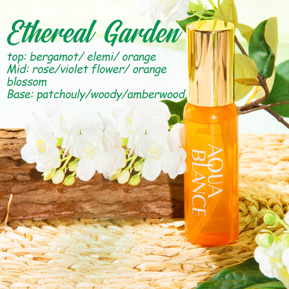 AQUA BLANCE Ethereal Garden travel pack, versatile fragrance trio for events.
