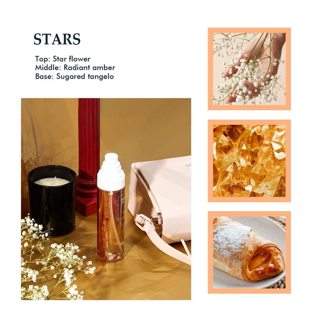 AQUA BLANCE fragrance mist gift set box highlights three scents in one collection.