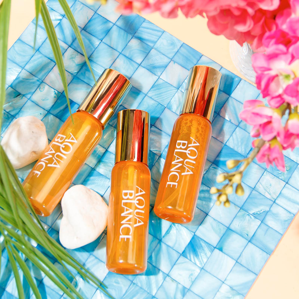 AQUA BLANCE Golden Luxury travel pack, premium fragrance set.
