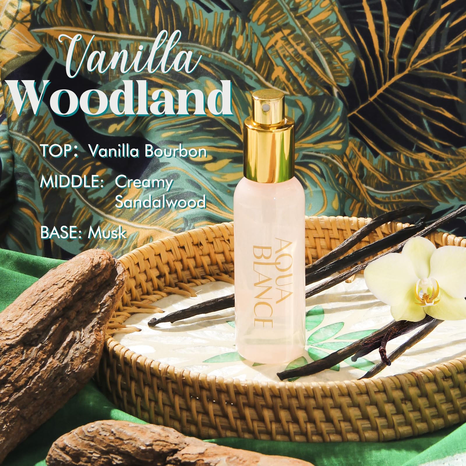 AQUA BLANCE Travel set box packaging ideal for on the go fragrance refresh.