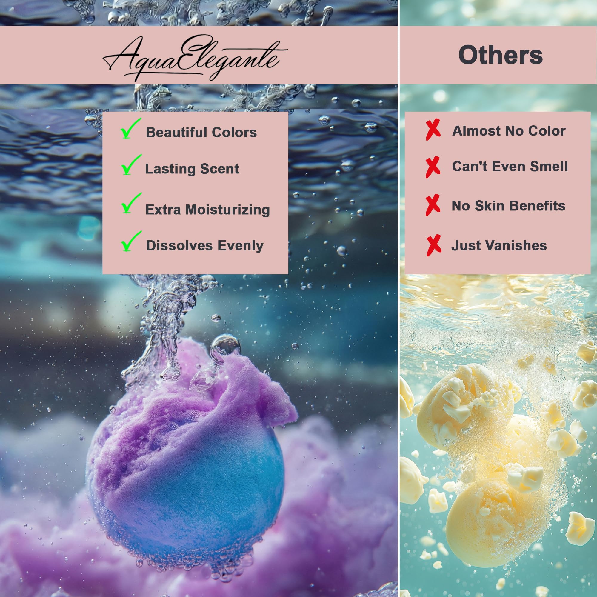 Aqua Elegante Mint bath bomb refreshing fragrance and mood lift