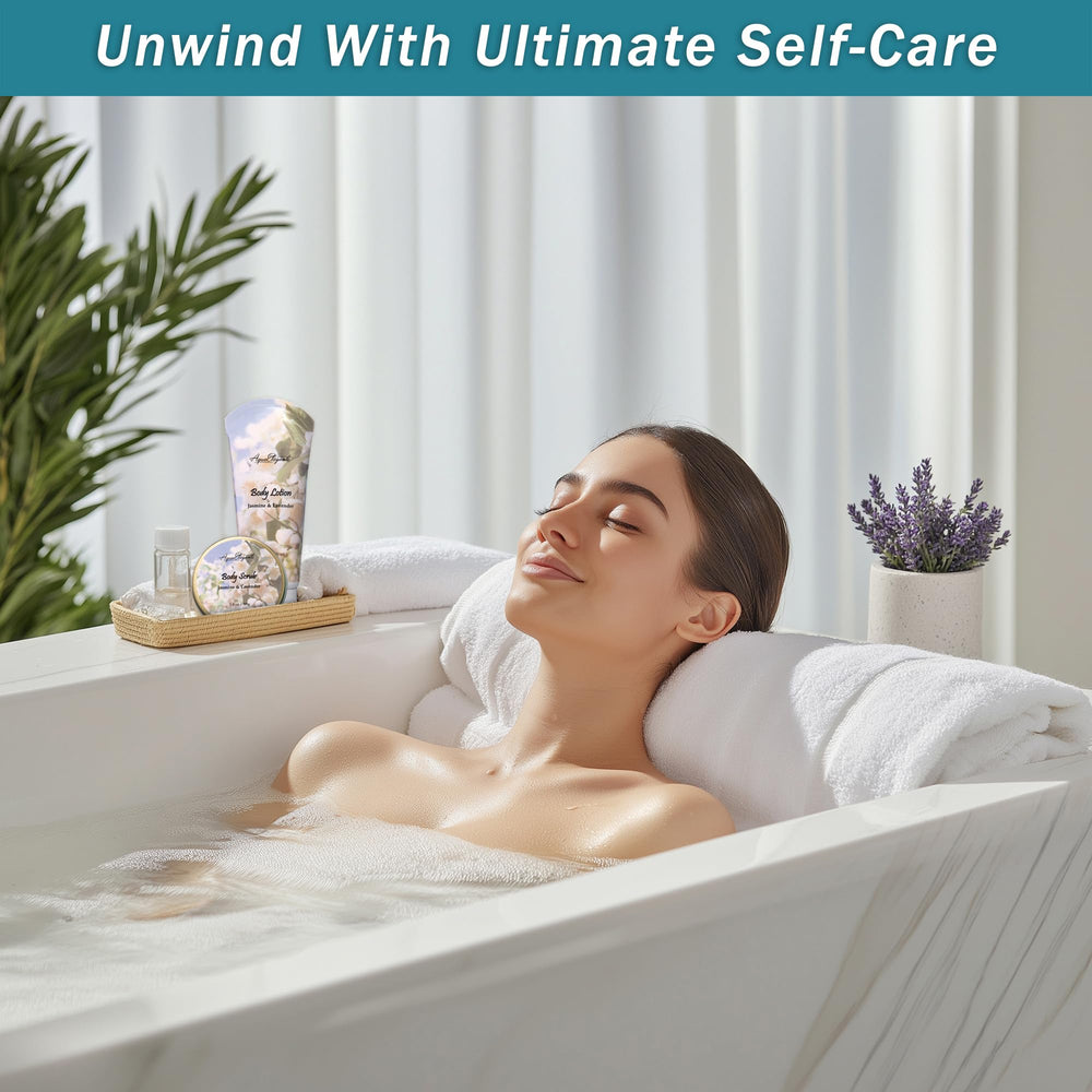 Aqua Elegante shower puff with a soft exfoliating surface.